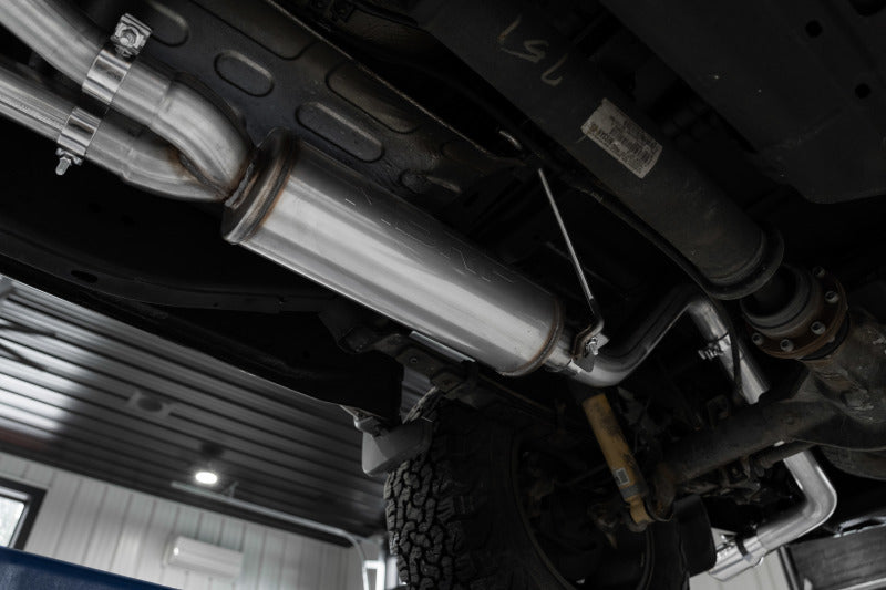MBRP 22-23 Nissan Frontier 3.8L 3in Tip 3in Cat Back Single Side Exit Street Profile - Black Coated-SR1 Performance