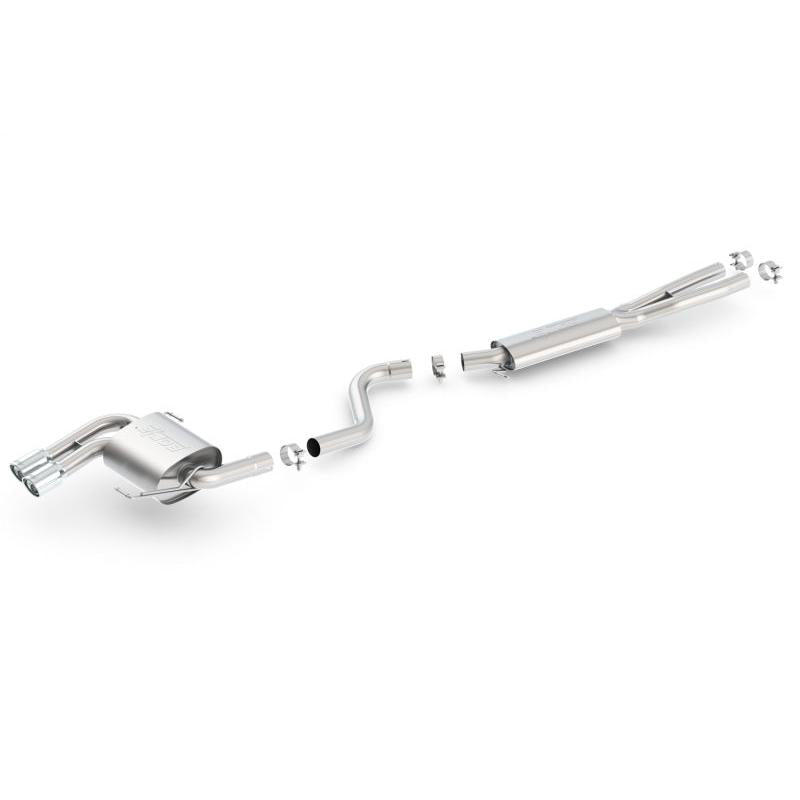 Borla 08-12 BMW 328i Sdm E90 2.0L RWD Dual Left Rear Exit Touring Cat-Back Exhaust-SR1 Performance
