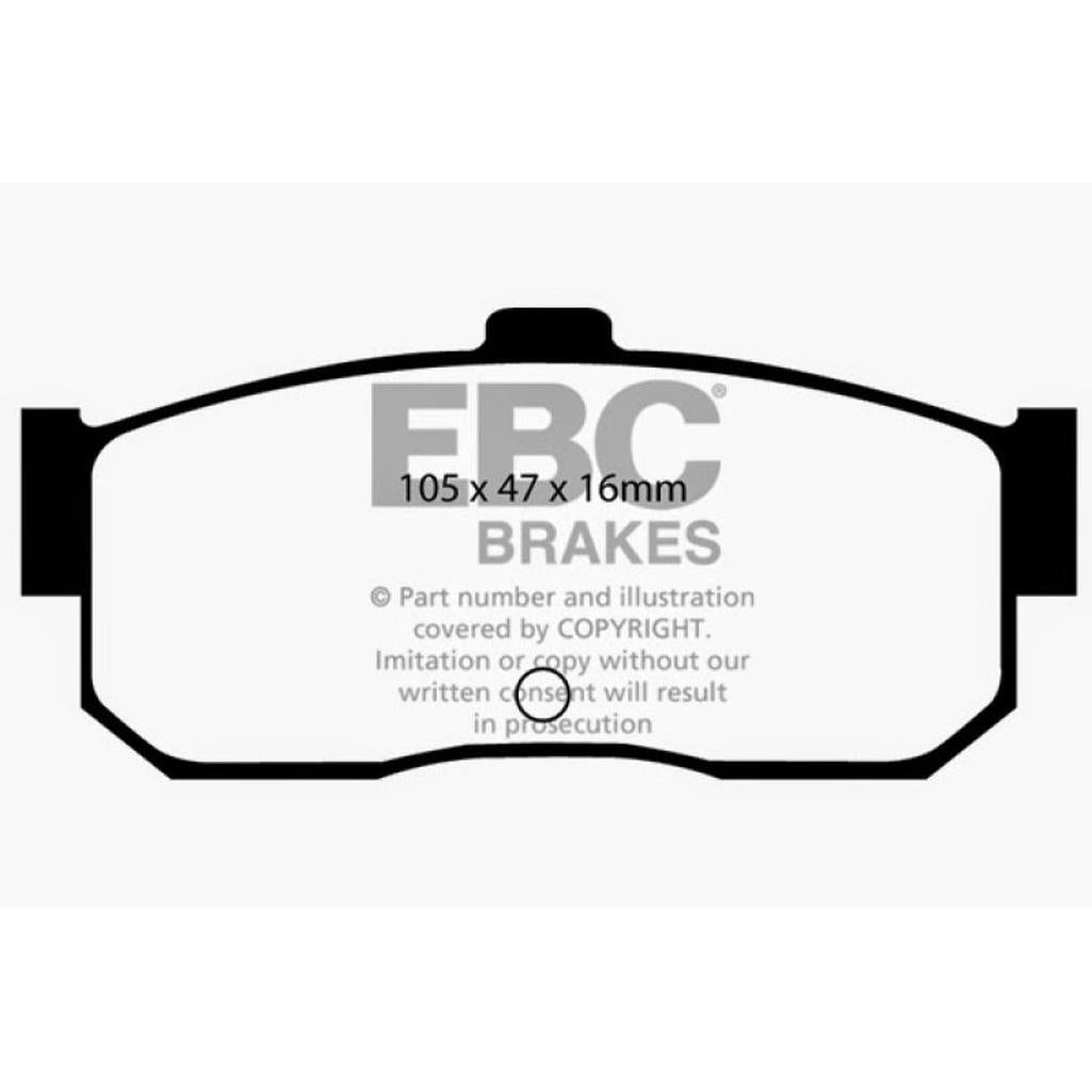 EBC Redstuff Ceramic Low Dust Rear Brake Pads for Nissan Maxima and Infiniti G20 – Part No. DP3889C