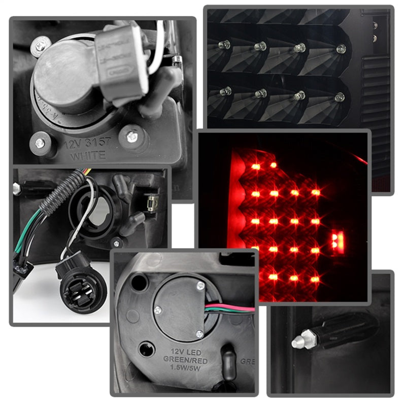 Xtune Dodge Ram 02-06 1500 / Ram 2500/3500 03-06 LED Tail Light Black Smoke ALT-JH-DR02-LED-BKSM-SR1 Performance