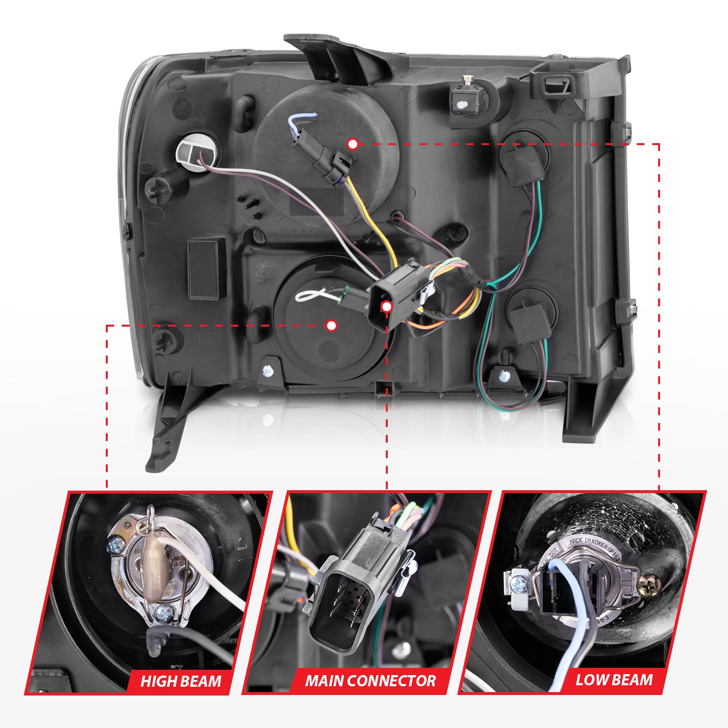GMC SIERRA 1500 07-13 / 2500/3500 07-14 PROJECTOR HEADLIGHTS BLACK W/ RX HALO