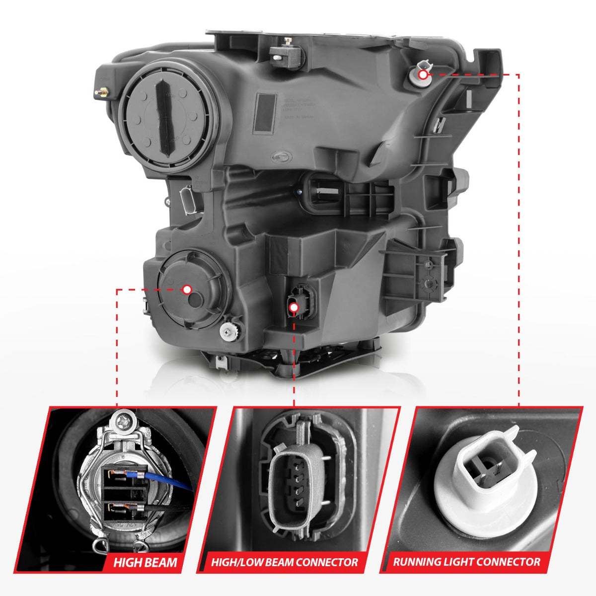 FORD F-150 15-17 PROJECTOR PLANK STYLE HEADLIGHTS BLACK (FOR HALOGEN MODELS ONLY)