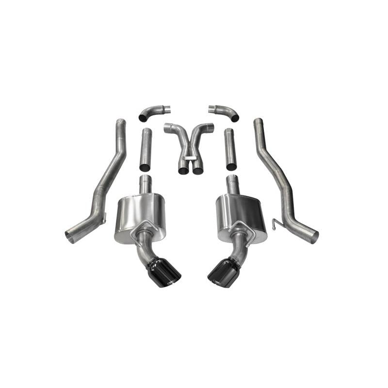 Corsa 2011-2015 Chevrolet Camaro SS 6.2L V8 Manual Black Xtreme 3in Cat-Back-SR1 Performance