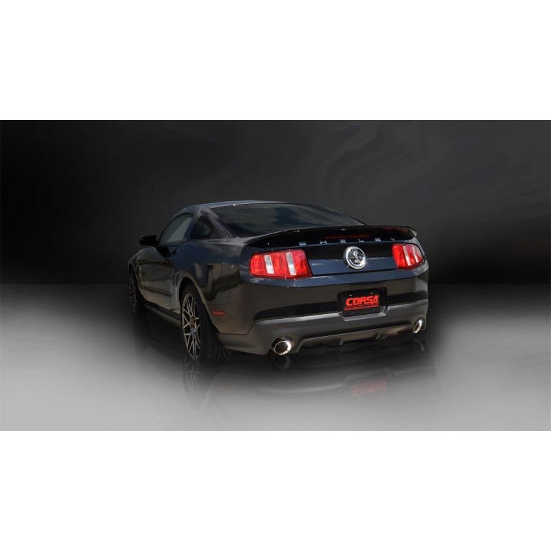 Corsa 2011-2012 Ford Mustang Shelby GT500 5.4L V8 Polished Sport Axle-Back Exhaust-SR1 Performance
