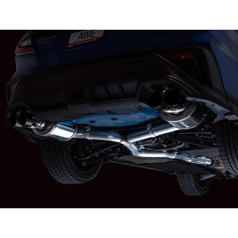 AWE Tuning 2022+ VB Subaru WRX Touring Edition Exhaust - Diamond Black Tips-SR1 Performance
