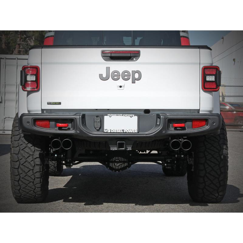 aFe Vulcan Series 3in 304SS DPF-Back 21 Jeep Gladiator V6-3.0L (td) Dual Black Tip-SR1 Performance