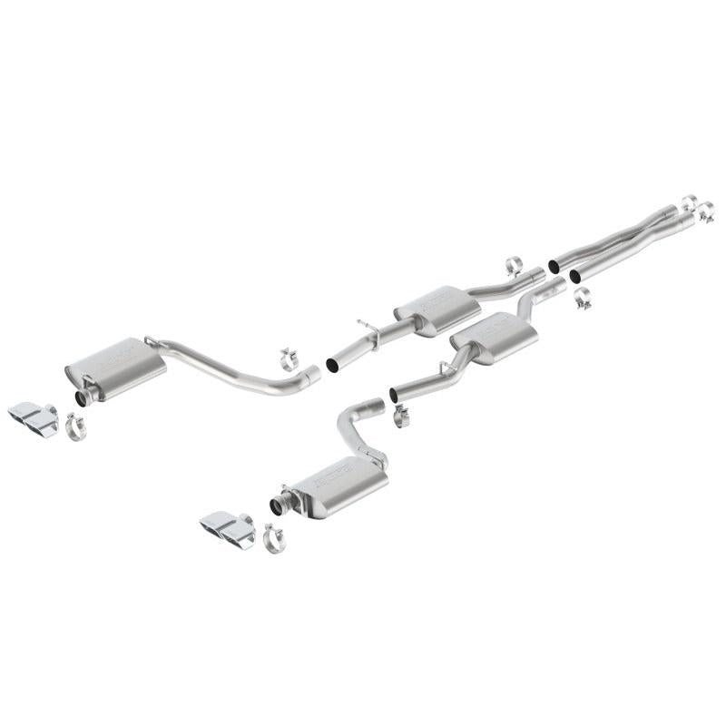 Borla 15-16 Dodge Challenger R/T 5.7L Dual Rectangle Angle Cut Dual Split Rear Exit S-Type Exhaust-SR1 Performance