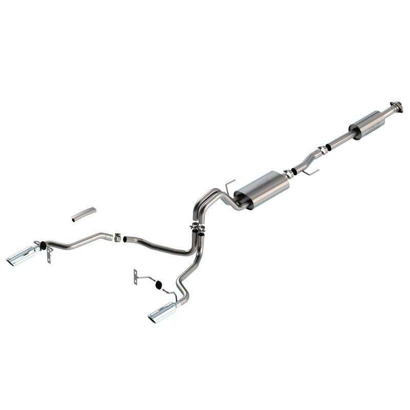 Borla F-150 2021 5.0L 4dr CC SB EC STB Lariat/KR/Platinum/LTD 3/2.25 SRE Cat-Back Touring CHR Tips-SR1 Performance