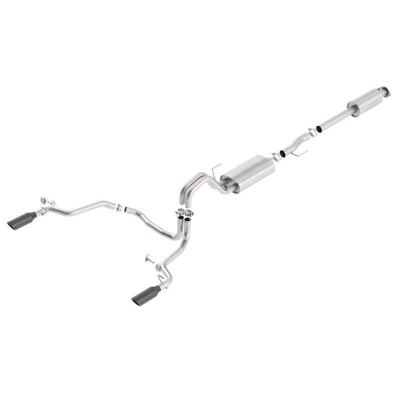 Borla 15-17 Ford F-150 2.7L/ 3.5L EcoBoost/ 5.0L V8 Rear Exit S-Type Catback Exhaust Black Chrome-SR1 Performance