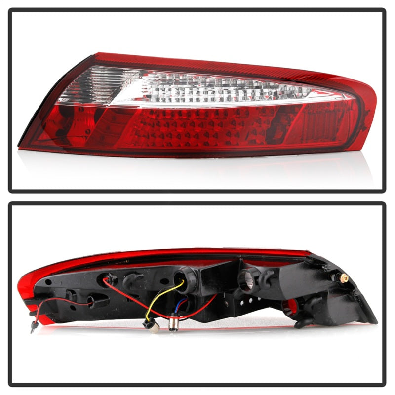 Xtune Porsche 911 996 ( Non 4S. Turbo. GT3 ) 99-04 LED Tail Lights Red Clear ALT-ON-P99699-LED-RC-SR1 Performance
