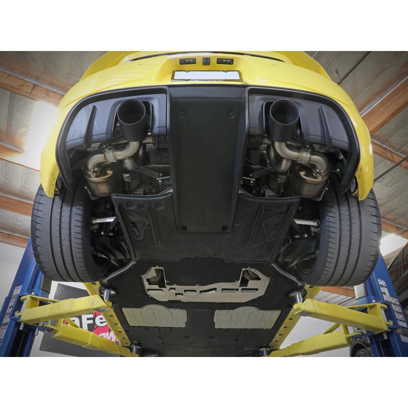 aFe MACHForce XP 2.25in-2.5in 304SS Exhaust Cat-Back Porsche 20-22 Cayman GT4(718) 4.0L - Black Tips-SR1 Performance