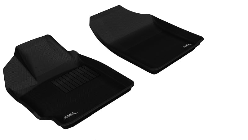 3D MAXpider 2007-2011 Toyota/Scion Yaris/XD Kagu 1st Row Floormat - Black-SR1 Performance