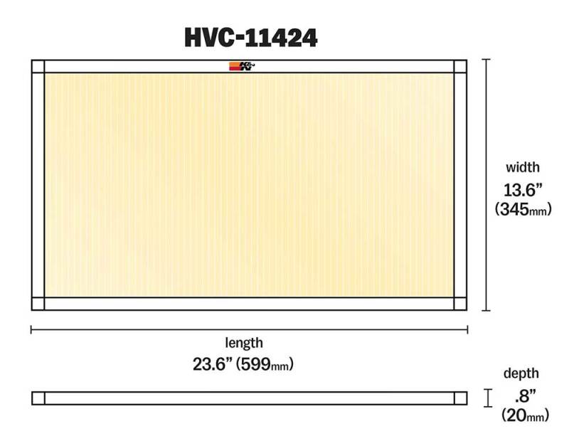 K&N HVAC Filter - 14 X 24 X 1-SR1 Performance