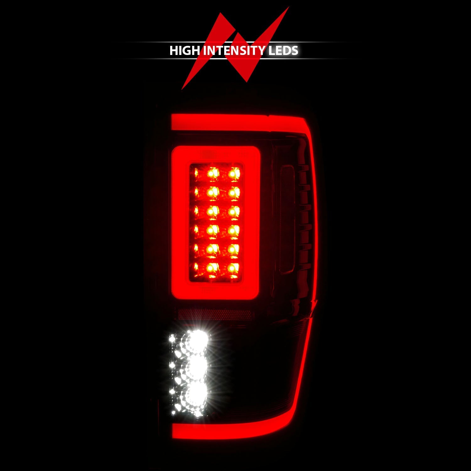 FORD RANGER 19-23 FULL LED TAIL LIGHTS BLACK CLEAR LENS W/ SEQUENTIAL SIGNAL (FOR ALL MODELS)