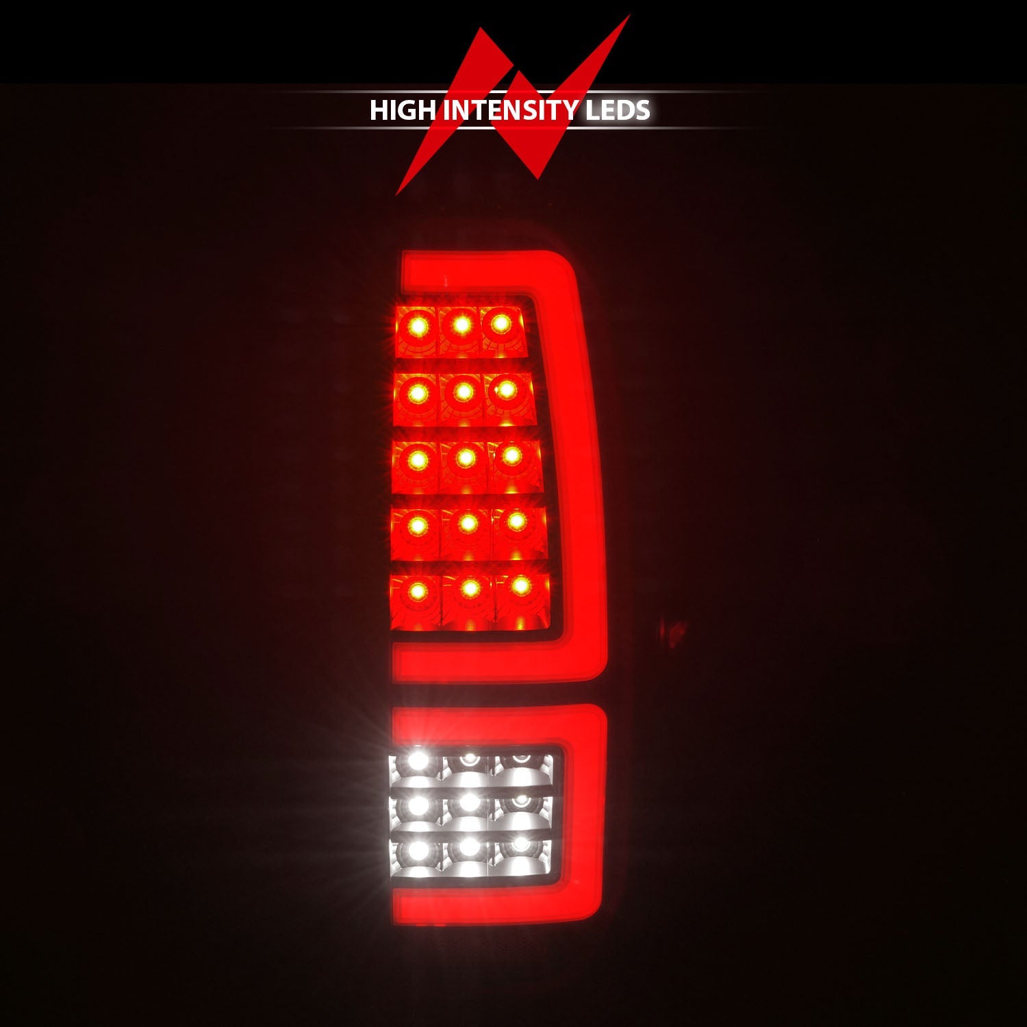 TOYOTA TUNDRA 14-21 FULL LED TAIL LIGHTS BLACK W/ SEQUENTIAL SIGNAL (RED LIGHT BAR)