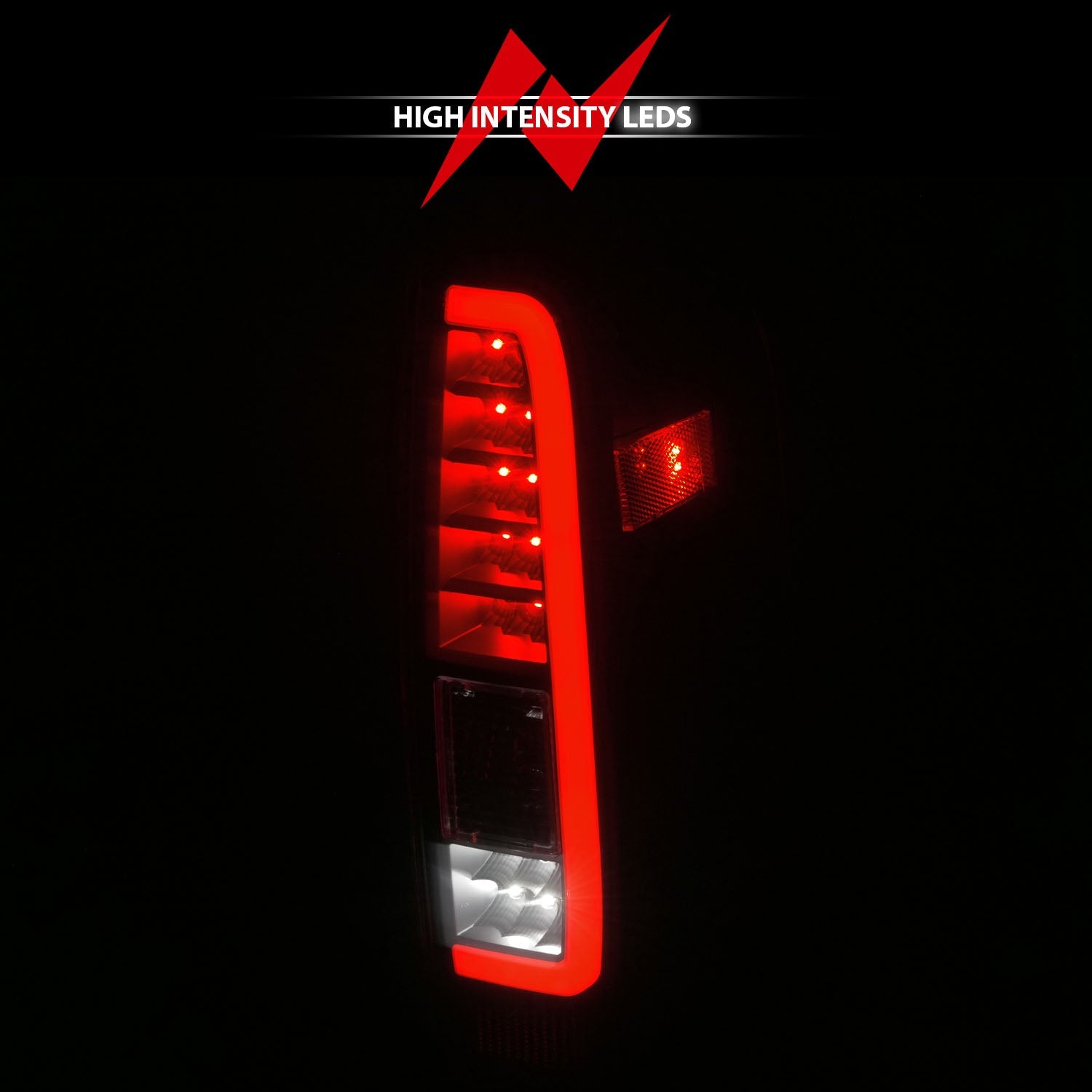 NISSAN FRONTIER 05-21 / SUZUKI EQUATOR 09-12 LED C BAR TAIL LIGHTS BLACK SMOKE LENS