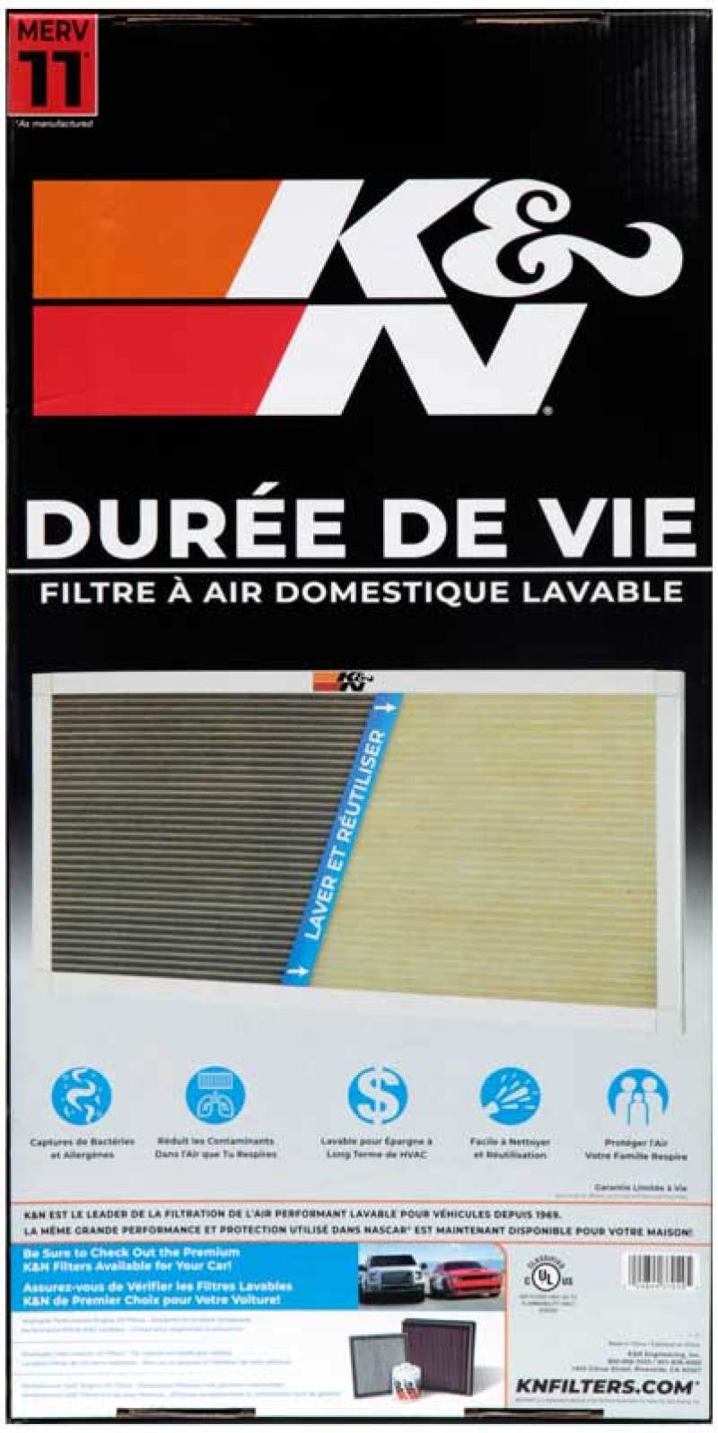 K&N HVAC Filter - 12 x 24 x 1-SR1 Performance