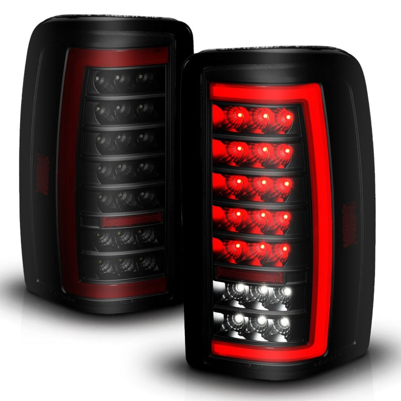 ANZO 00-06 Chevrolet Tahoe / GMC Yukon Full LED Taillights w/ Lightbar Black Housing/Smoke Lens-SR1 Performance