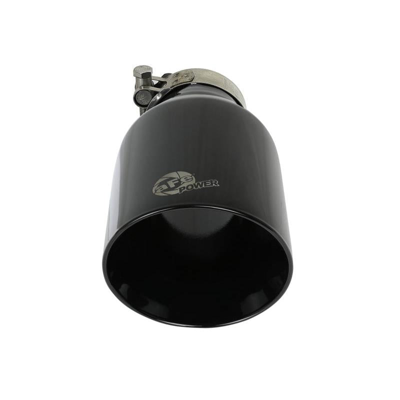 aFe MACH Force-Xp 409 SS Clamp-On Exhaust Tip 2.5in. Inlet / 4.5in. Outlet / 9in. L - Black-SR1 Performance