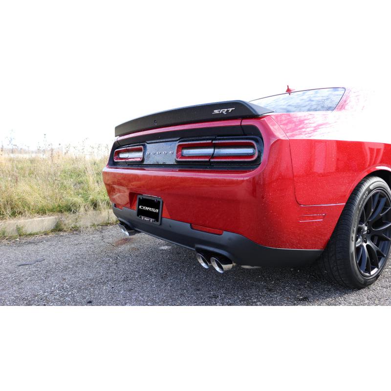 Corsa 2015-2023 Dodge Challenger Hellcat Dual Rear Exit Extreme Exhaust w/ 3.5in Polished Tips-SR1 Performance