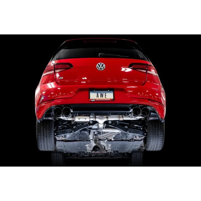 AWE Tuning MK7.5 Golf R SwitchPath Exhaust w/Diamond Black Tips 102mm-SR1 Performance