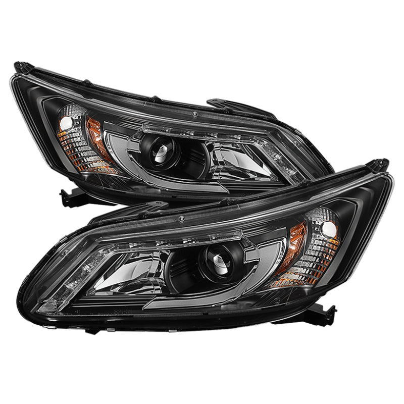 Spyder Honda Accord 2013-2015 4DR Projector Headlights Light Bar DRL Black PRO-YD-HA13-LBDRL-BK-SR1 Performance