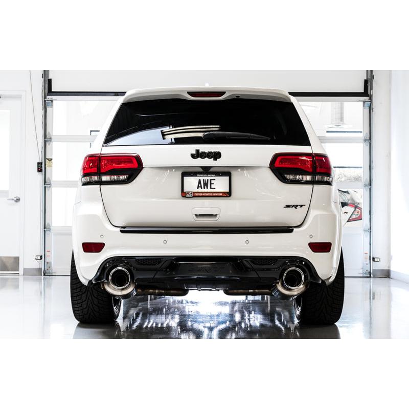 AWE Tuning 2020 Jeep Grand Cherokee SRT Track Edition Exhaust - Diamond Black Tips-SR1 Performance