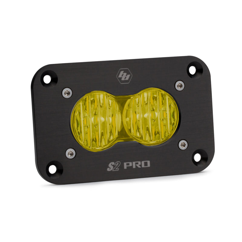 Baja Designs S2 Pro Wide Cornering Pattern Flush Mount LED Light - Amber-SR1 Performance