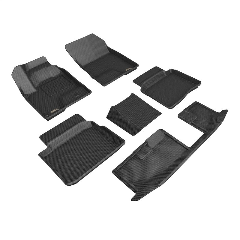 3D MAXpider 22-25 Mitsubishi Outlander Phev - Kagu Floor Mat - Black-SR1 Performance