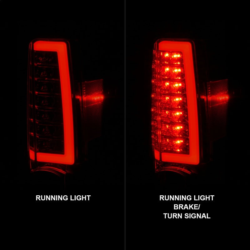 ANZO 2004-2012 Chevrolet Colorado/ GMC Canyon LED Tail Lights w/ Light Bar Chrome Housing Red/Clear-SR1 Performance