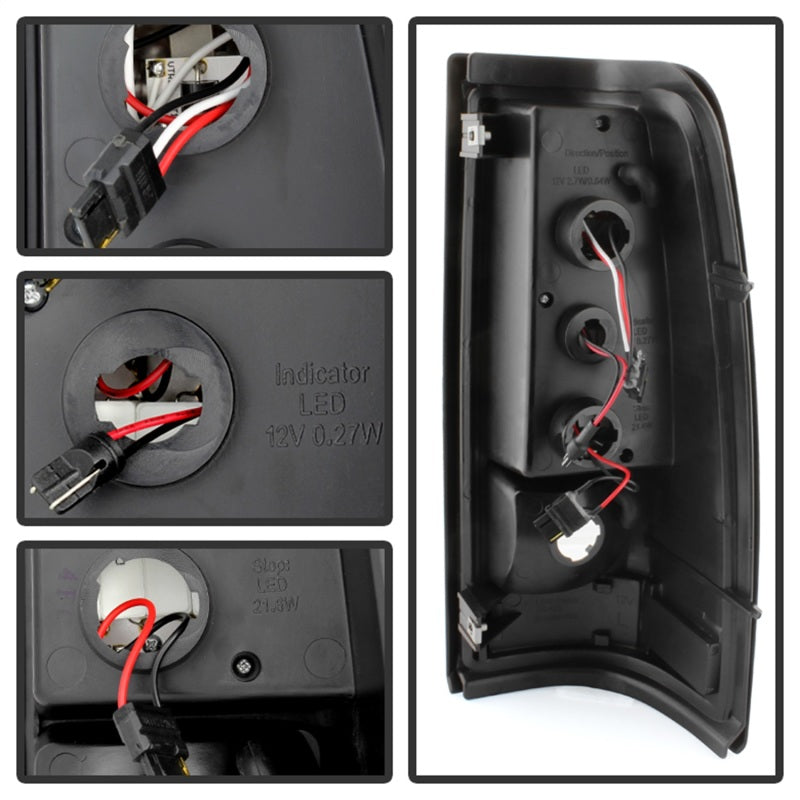 Xtune 03-06 Silverado 1500/2500 (Will Not Fit Stepside) LED Tail Lights Black ALT-ON-CS03-LED-BK-SR1 Performance