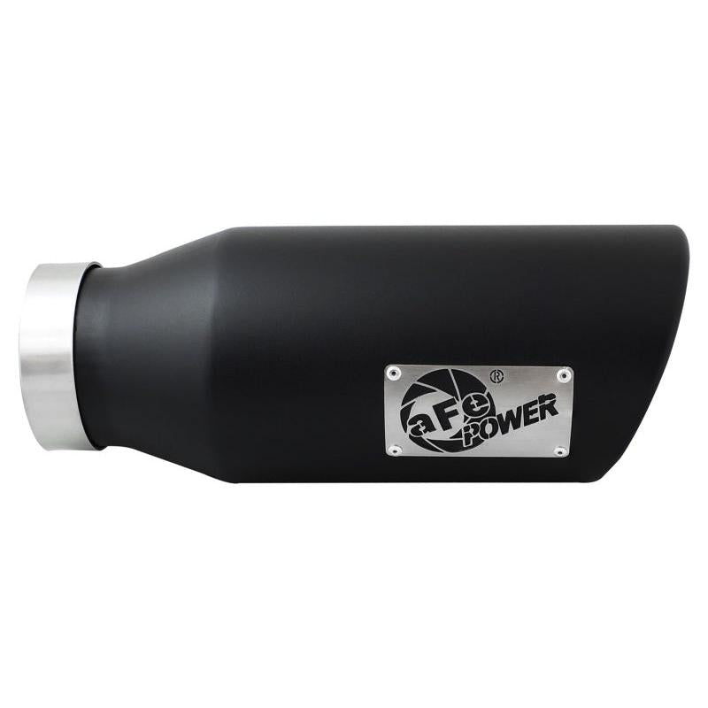 aFe Diesel Exhaust Tip Bolt On Black 4in Inlex x 6in Outlet x 15in-SR1 Performance