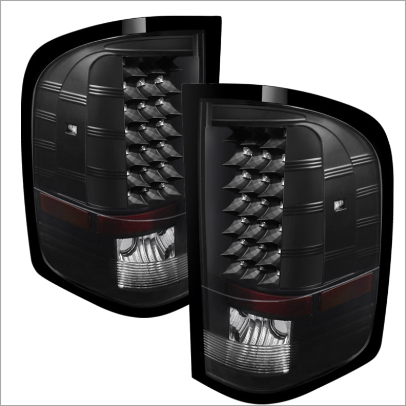 Xtune Chevy Silverado 07-13 LED Tail Lights Black ALT-JH-CS07-LED-BK-SR1 Performance