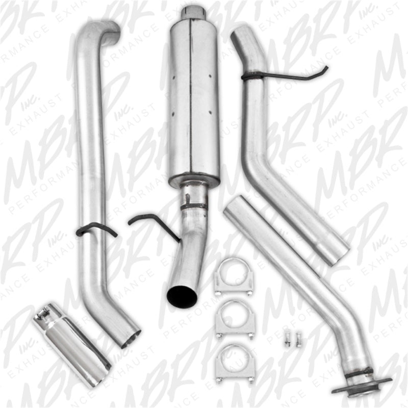 MBRP 2003-2007 Chev/GMC 1500 Classic 4.8/5.3L EC/CC-SB Cat Back Single Side-SR1 Performance