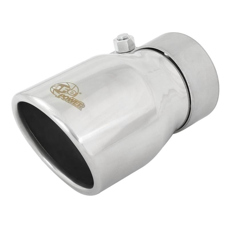 aFe MACH Force-Xp 2.5in Inlet x 3-1/2in Outlet x 6in Length 2.5in 304 Stainless Steel Exhaust Tip-SR1 Performance
