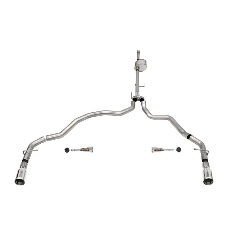 Corsa 2021-2024 Ford F-150 SuperCab/6.5in Bed 5.0L V8 Xtreme Cat-Back Dual Rear Exit-Polished-SR1 Performance