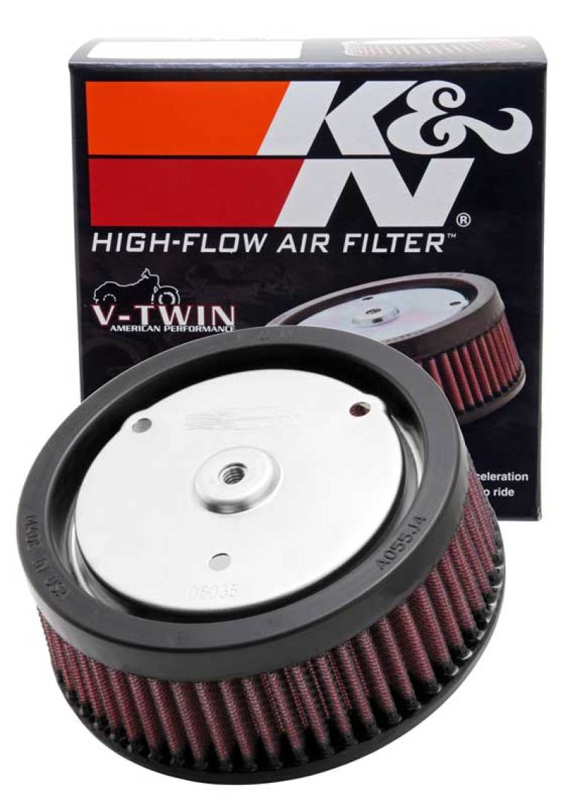 K&N Replacement Air Filter 5.5in Top OD x 6in Base OD x 2.313in H for Harley Davidson-SR1 Performance