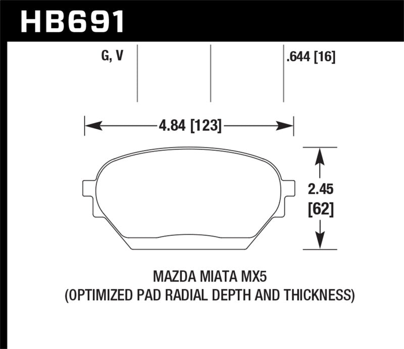Hawk 06-14 Mazda MX-5 DTC-60 Race Front Brake Pads-SR1 Performance