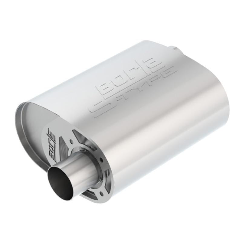 Borla CrateMuffler Ford Coyote 2.5 inch Offset/Offset 12in x 6in x 10.34in S-Type Oval Muffler-SR1 Performance