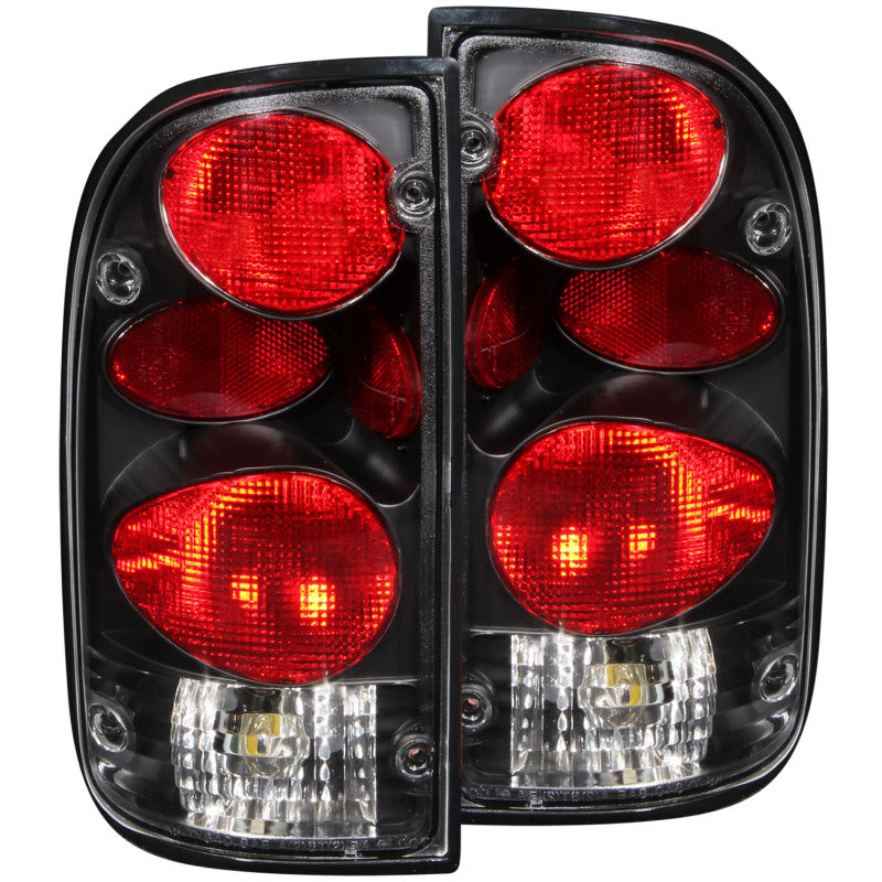ANZO 1995-2000 Toyota Tacoma Taillights Black-SR1 Performance