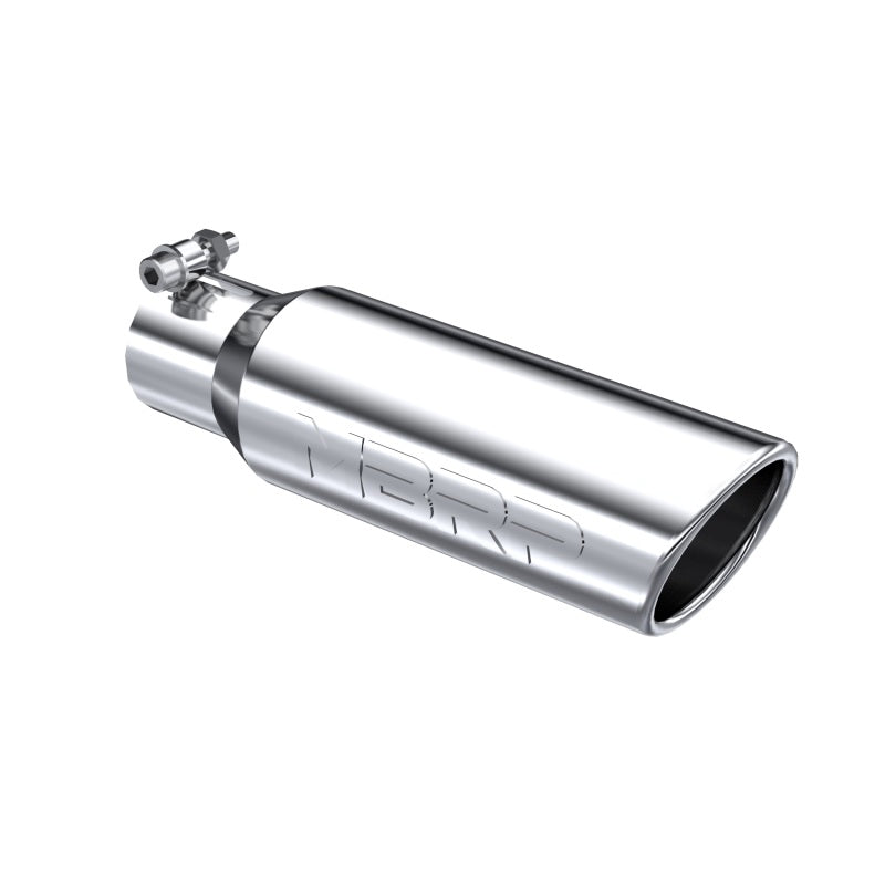 MBRP Universal Tip 3in O.D. Angled Rolled End 2 inlet 10 length-SR1 Performance