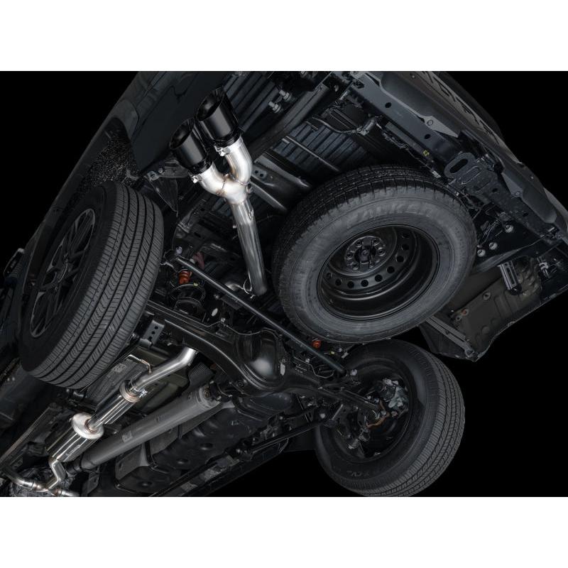 AWE 0FG Exhaust for 3rd Gen Toyota Tundra - Dual Diamond Black Tips-SR1 Performance