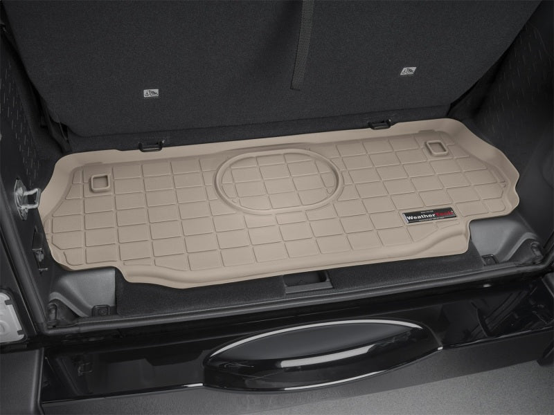 WeatherTech 15-16 Jeep Wrangler Cargo Liner in Tan – Complete Trunk Protection with Raised Lip and Textured Finish