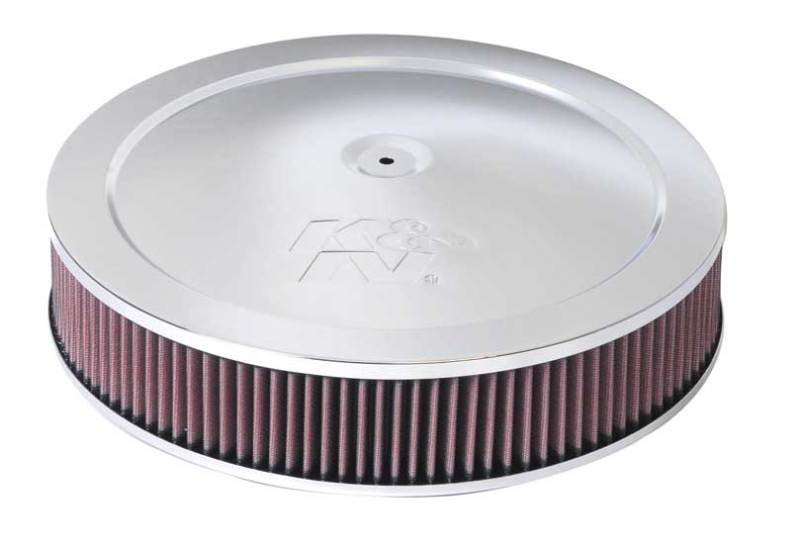 K&N 14in Red Custom Air Cleaner Assembly - 5.125in ID x 14in OD x 2.75in H x 1.25in Drop Base-SR1 Performance