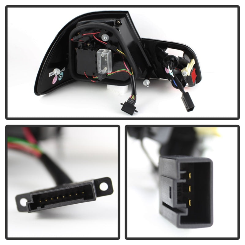Spyder 04-06 BMW E46 2Dr (Coupe ONLY No Conv.) Lgtbar Styl LED Tail Lghts Blk ALT-YD-BE4604-LBLED-BK-SR1 Performance