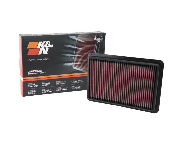 K&N Replacement Air Filter 12-13 Mazda 3 Skyactiv 2.0L / 13-14 Mazda CX-5 2.0L / 14 Mazda 6 2.5L-SR1 Performance