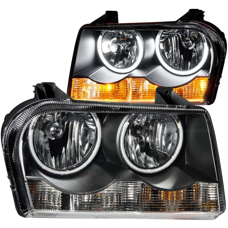 ANZO 2005-2010 Chrysler 300 Crystal Headlights w/ Halo Black (CCFL)-SR1 Performance