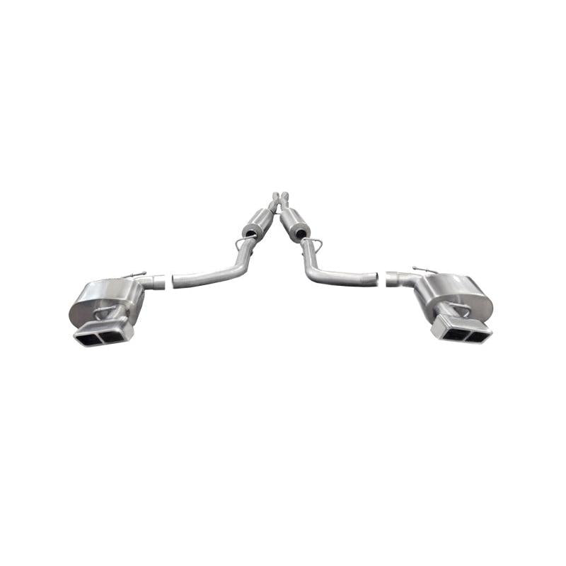 Corsa 2014-2014 Dodge Challenger SRT-8 6.4L V8 Auto Polished Xtreme Cat-Back Exhaust-SR1 Performance