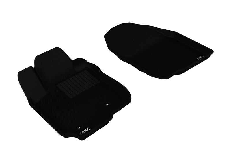 3D MAXpider 2006-2012 Toyota RAV4 Kagu 1st Row Floormat - Black-SR1 Performance