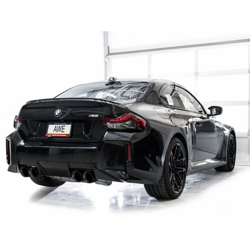 AWE Tuning 23-24 BMW G87 M2 Track Edition Exhaust - Diamond Black Tips-SR1 Performance